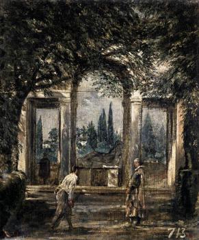 疊戈 羅德裡格斯 德 蓆爾瓦 委拉斯貴支 The Gardens of the Villa Medici in Rome